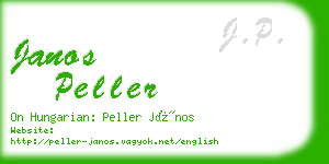 janos peller business card